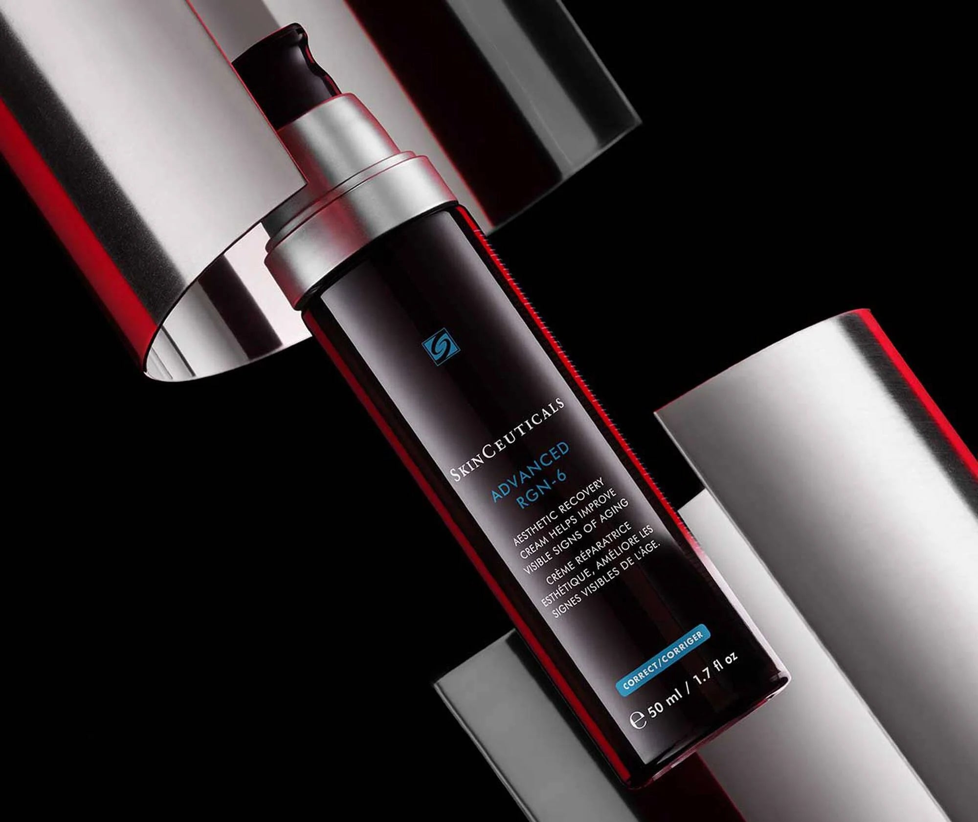 Skinceuticals Advancedrrng-6 skincare product on a dark background