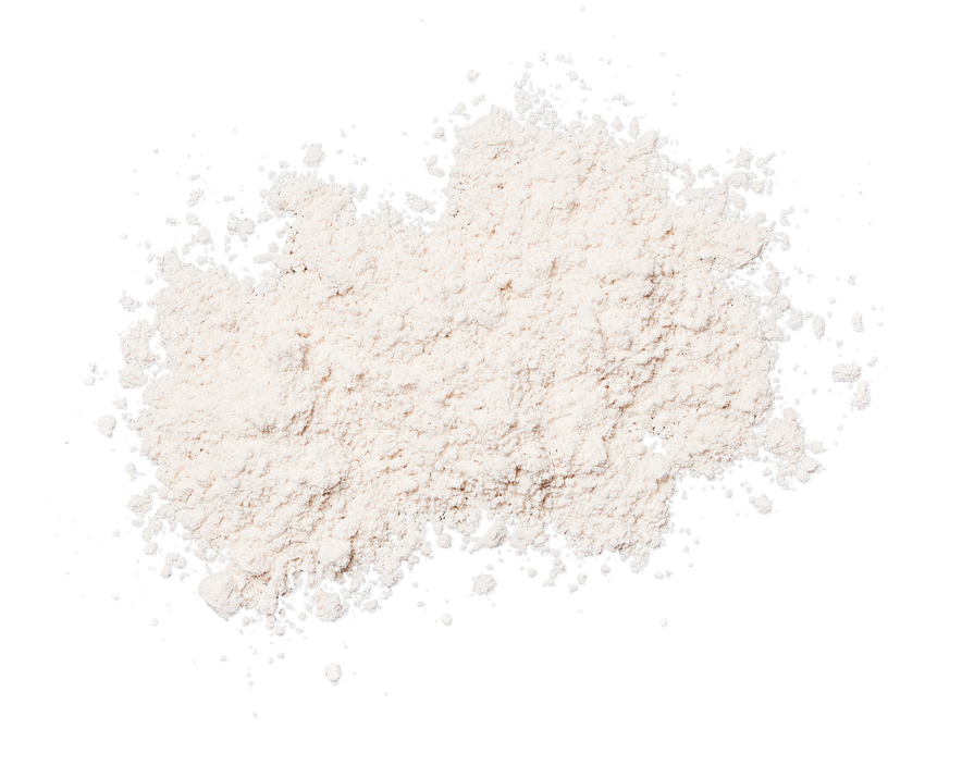 white powder on a white background