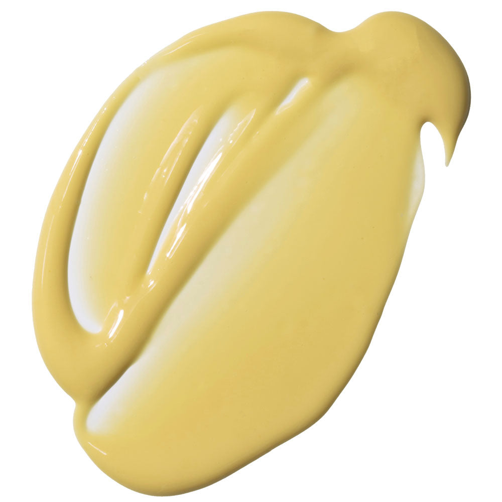 Yellow and white swatch on a white background