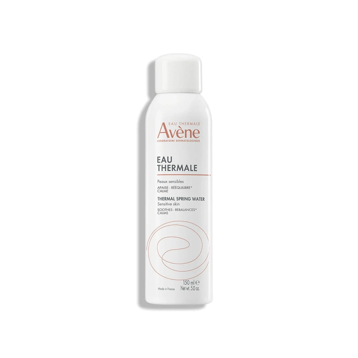 Avene Eau Thermale spray bottle on a white background