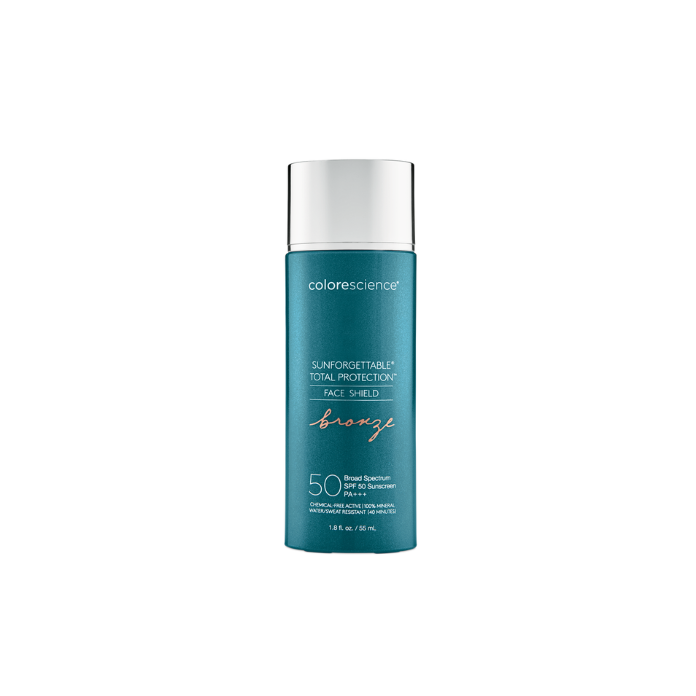 Colorescience Sunforgettable Total Protection Face Shield bottle on a white background