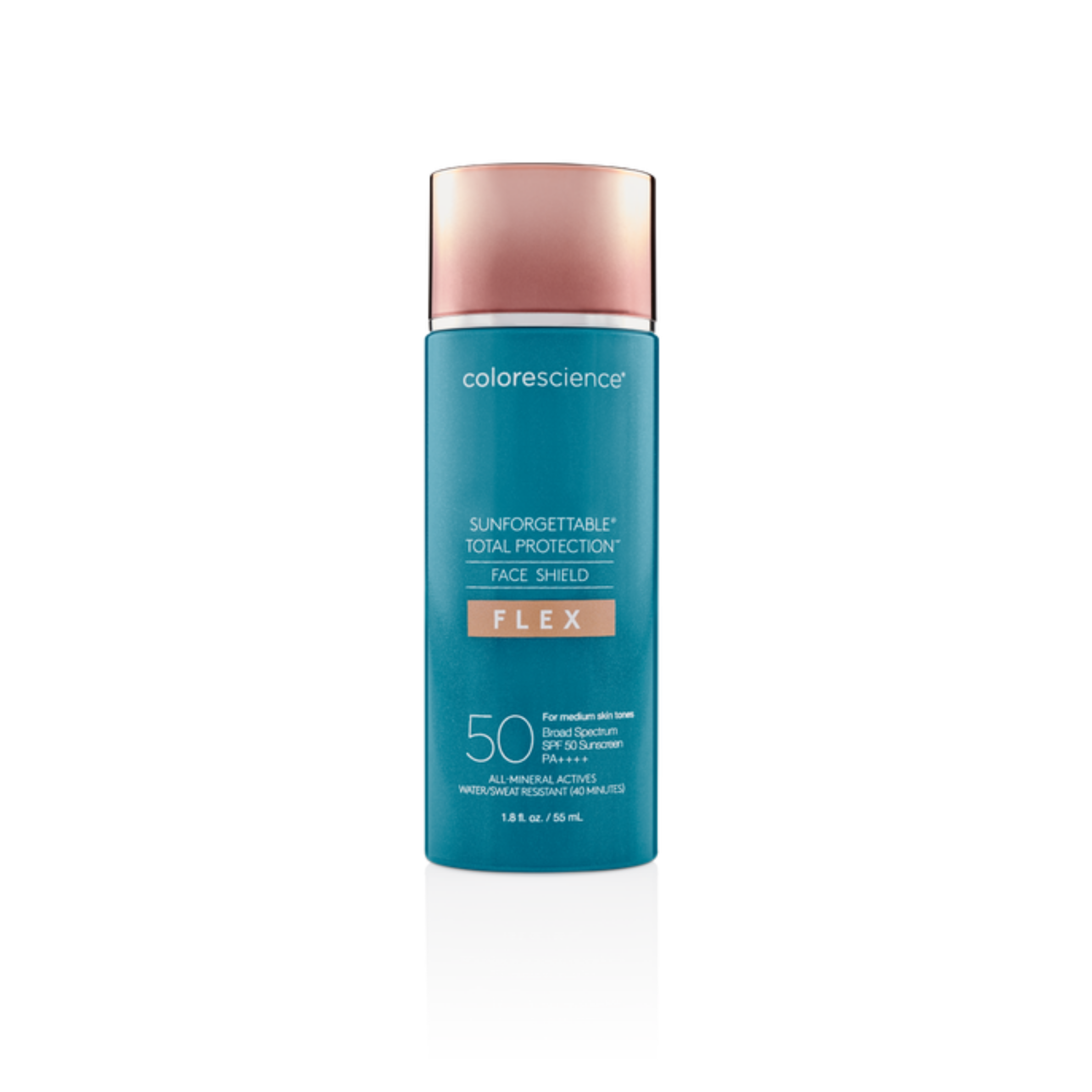 Colorescience Sunforgettable Total Protection Face Shield bottle on a white background