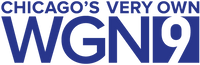 Logo of WGN9, Chicago's Very Own, in blue text on a blue background