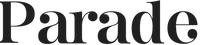 Black 'Parade' logo on a white background